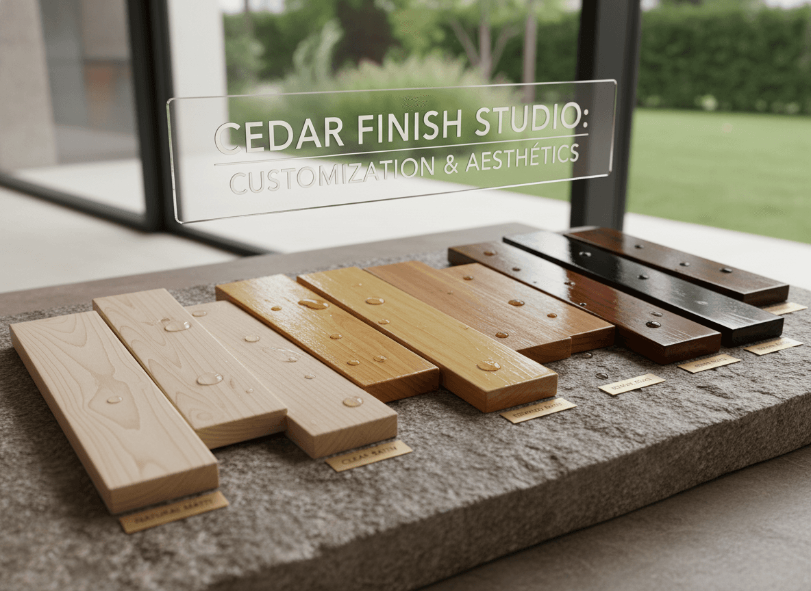 Wood finish samples and stain options