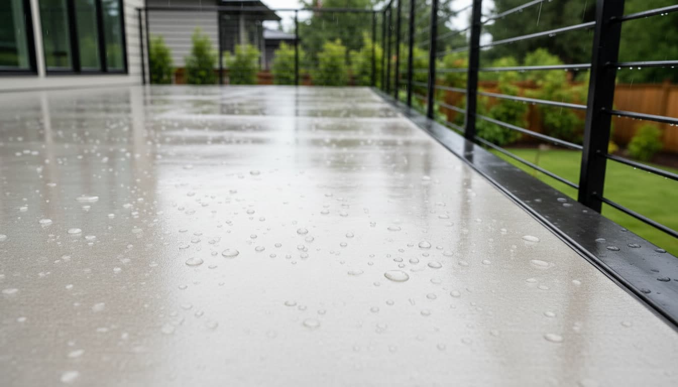 Vinyl waterproof membrane deck example