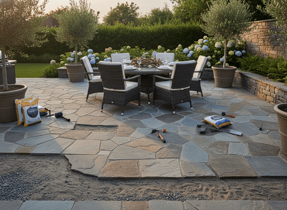 Natural stone patio example