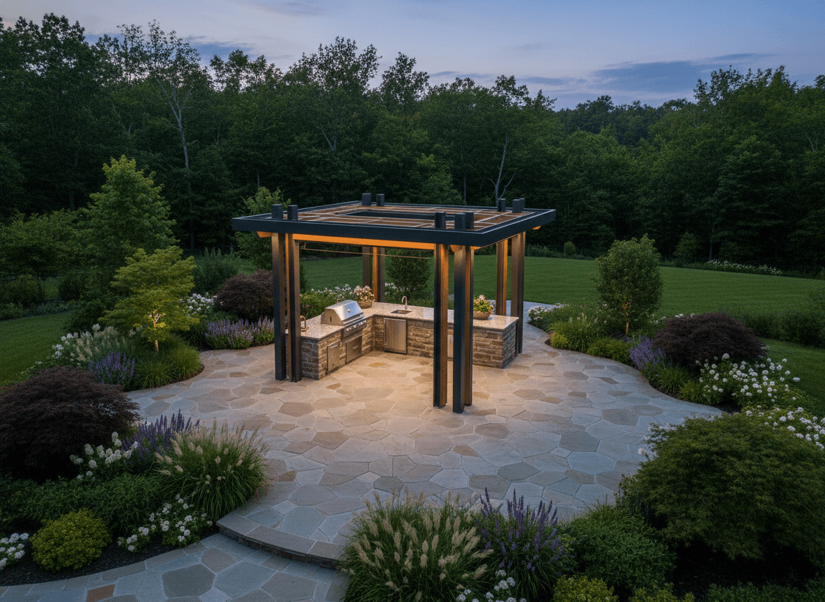 Beautiful custom pergola example